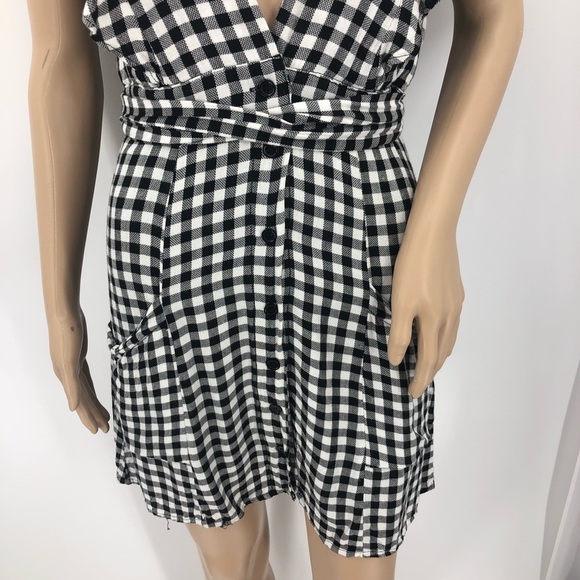 Gingham Dress Lost and Wander Black & White Gingham Dress Small - Picture 7 of 12